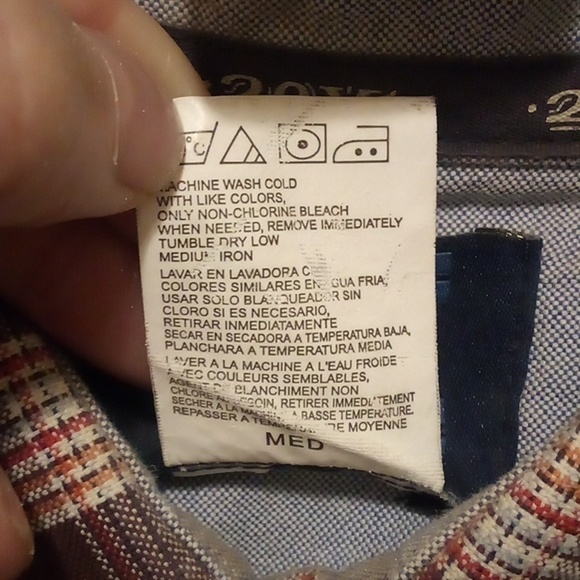 Wrangler Jeans Co. Twenty X Browns Long Sleeve Western Button Down Shirt - Size - Picture 4 of 6